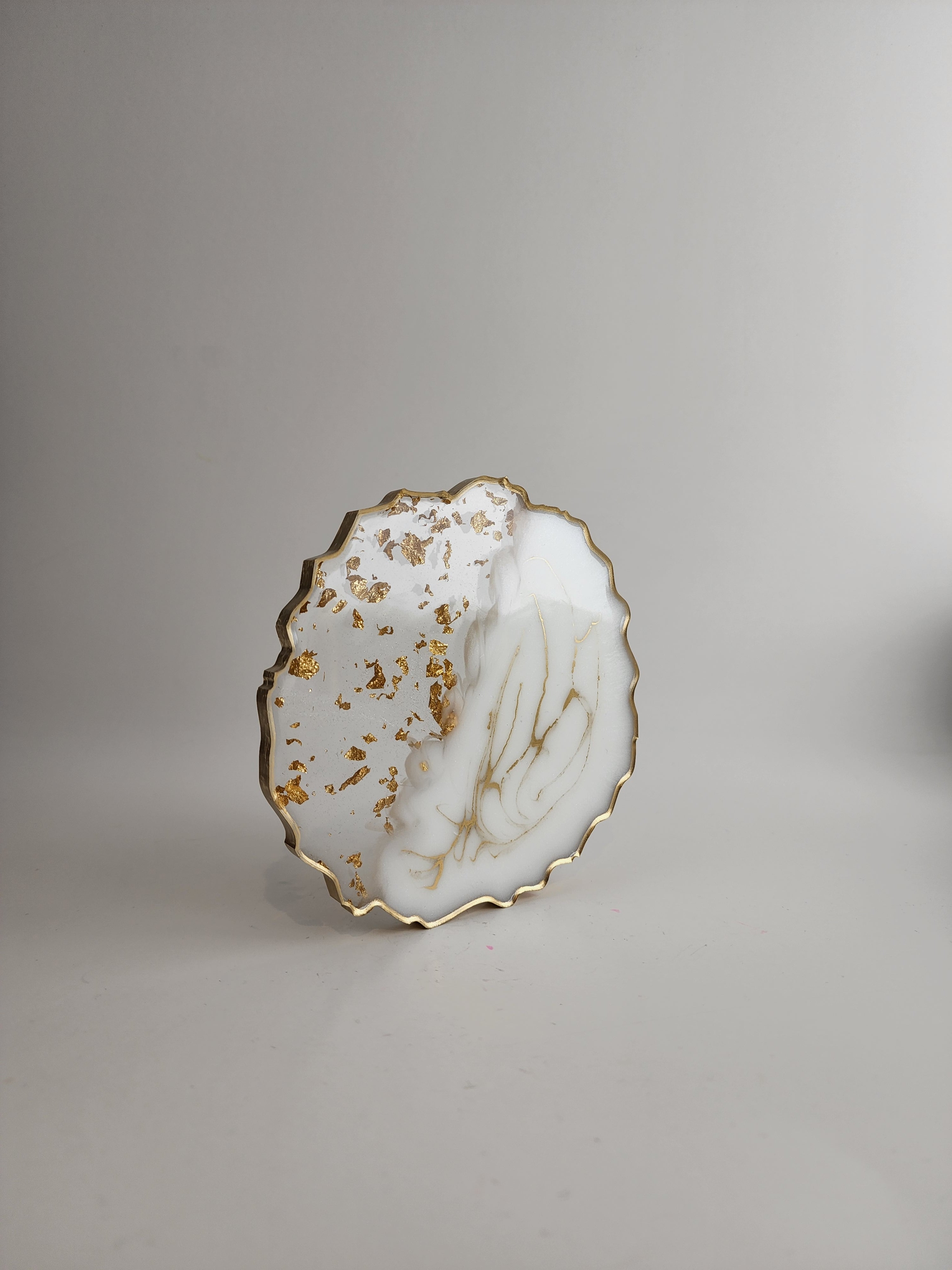 Zeeba Coaster (Clear/White & Gold)