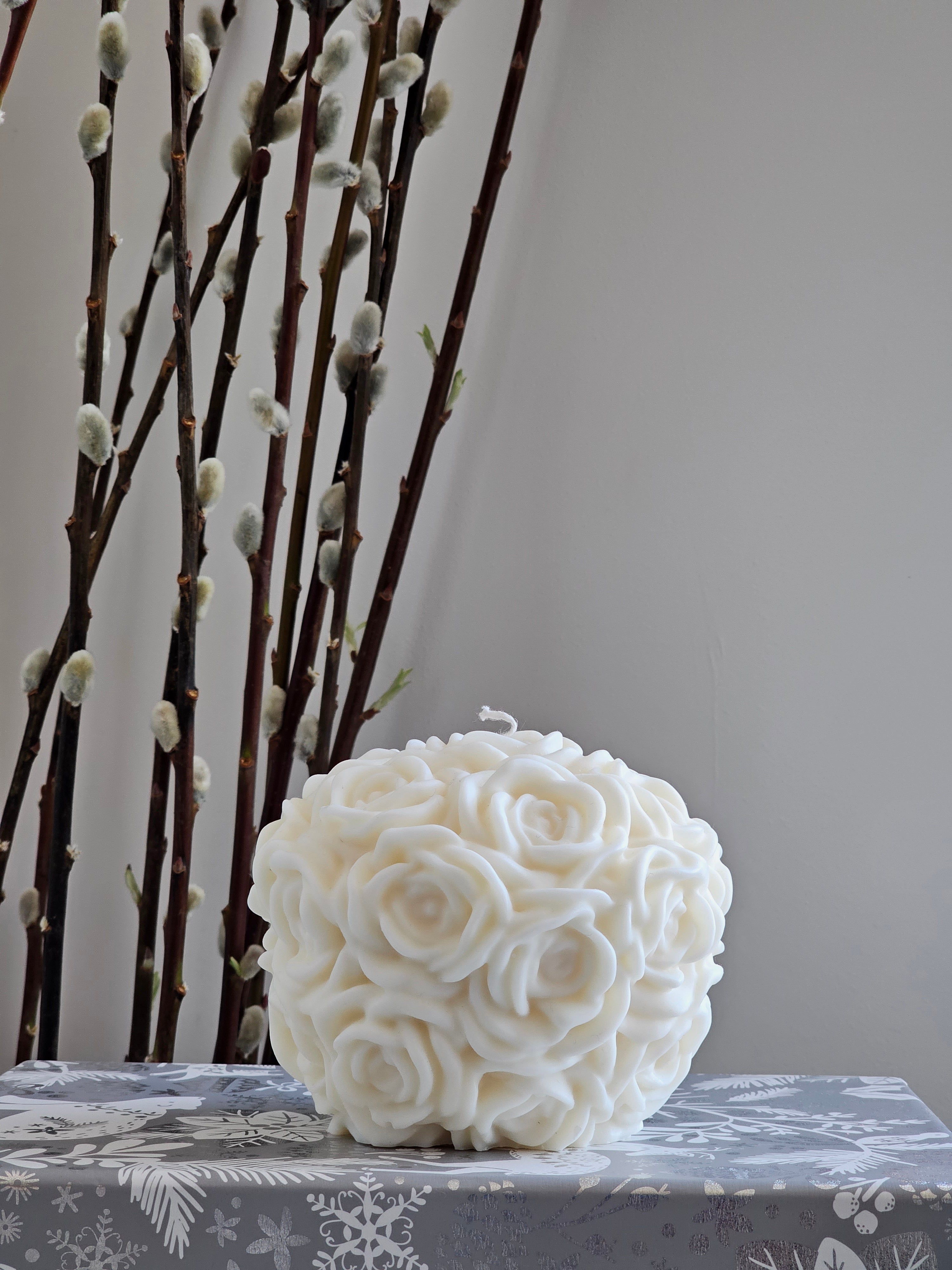 Vela de bola de flores