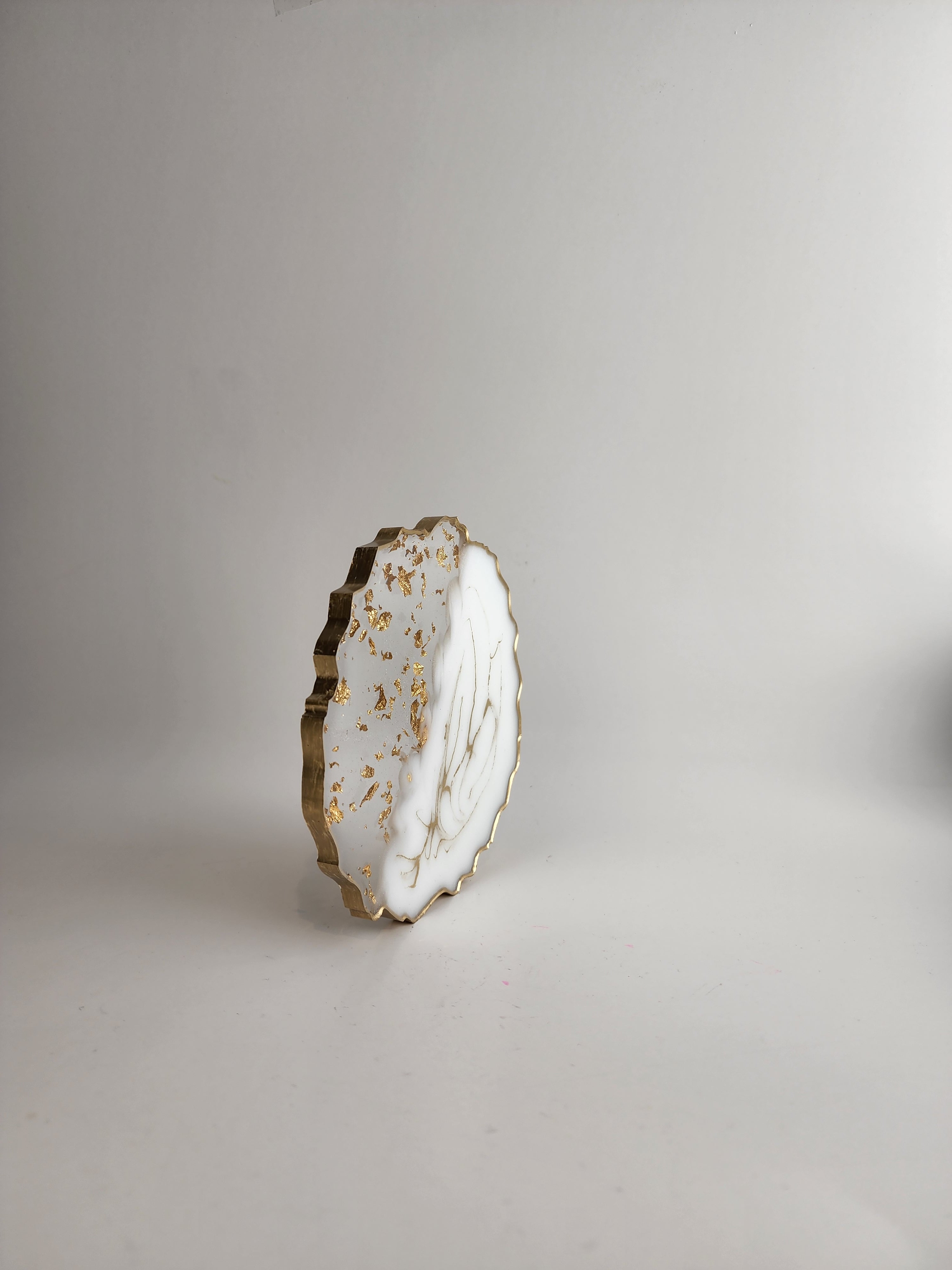 Zeeba Coaster (Clear/White & Gold)